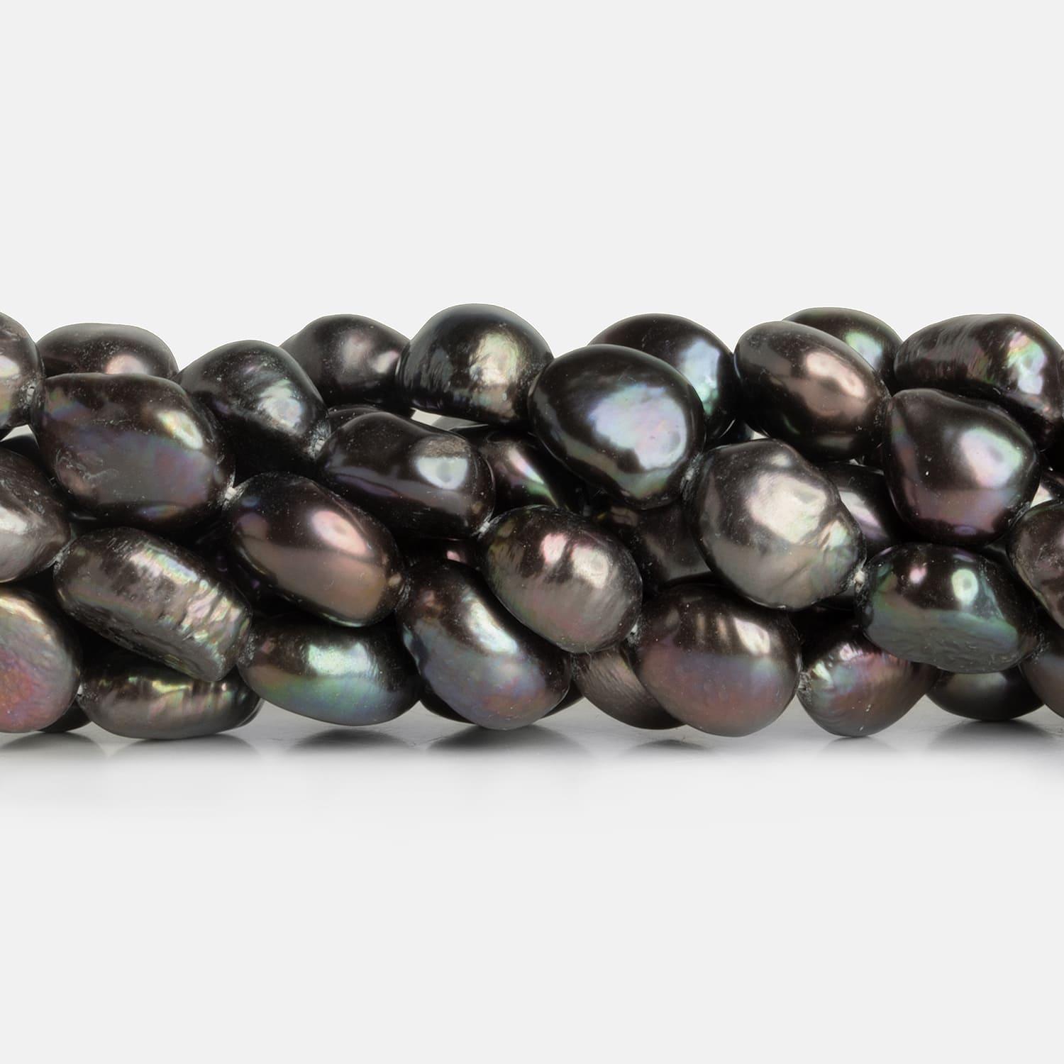12x9mm Brown Peacock Baroque Pearls 15 inch 30 pieces - The Bead Traders