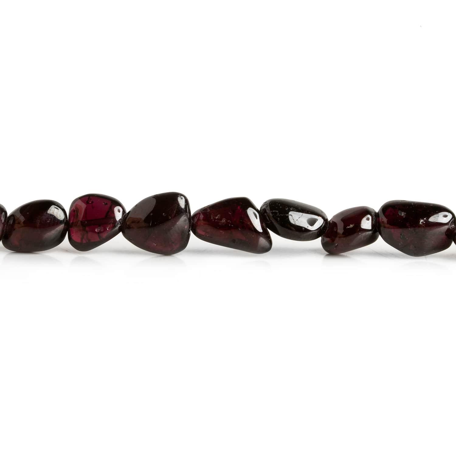 12x9mm Garnet Plain Nuggets 15 inch 35 beads - The Bead Traders