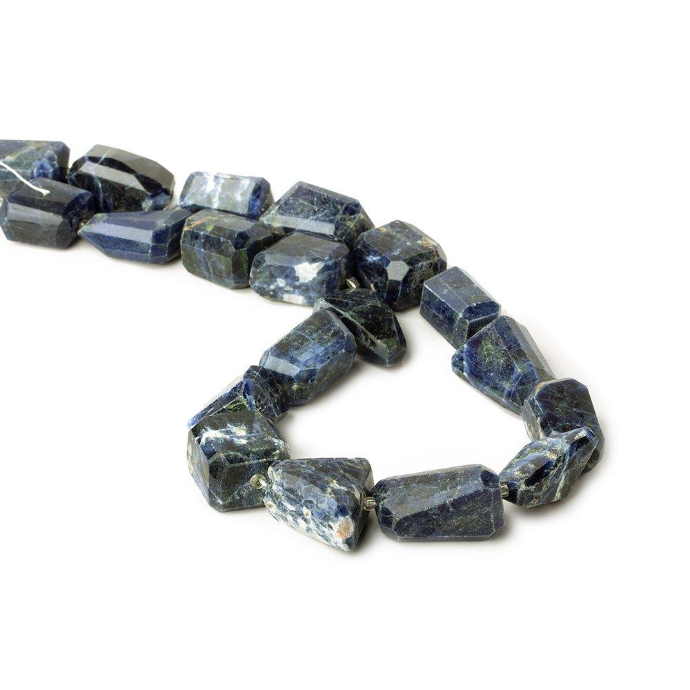 13 - 17mm Sodalite Faceted Nugget Beads 15 inch 20 pieces - The Bead Traders