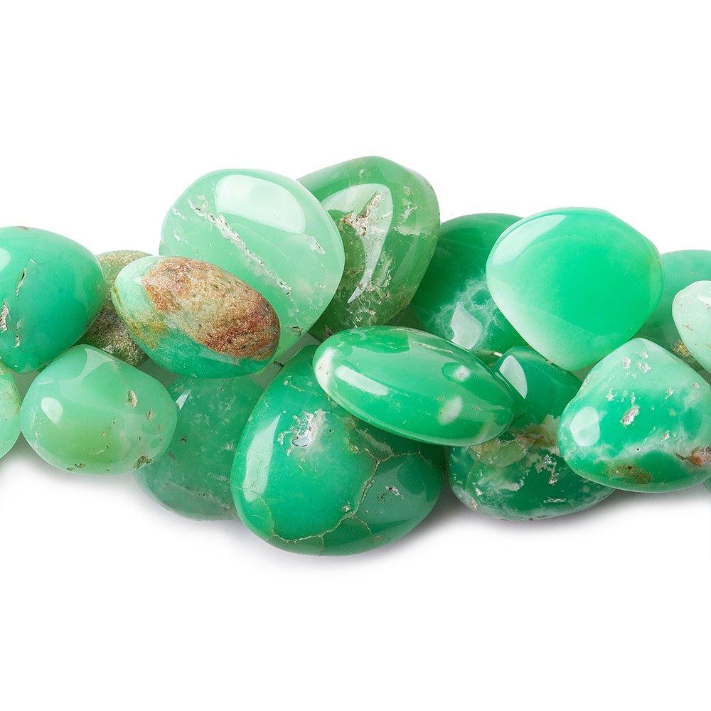 13-21mm Chrysoprase plain heart Beads 8 inch 42 pieces - The Bead Traders