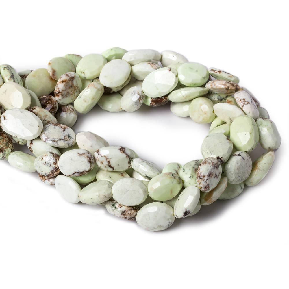 13x10-15x11mm Lemon Chrysoprase faceted oval beads 13 inch 23 pieces - The Bead Traders