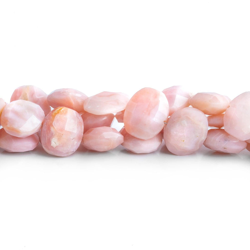 13x10mm Pink Peruvian Opal Faceted Ovals 6 inch 15 beads - The Bead Traders
