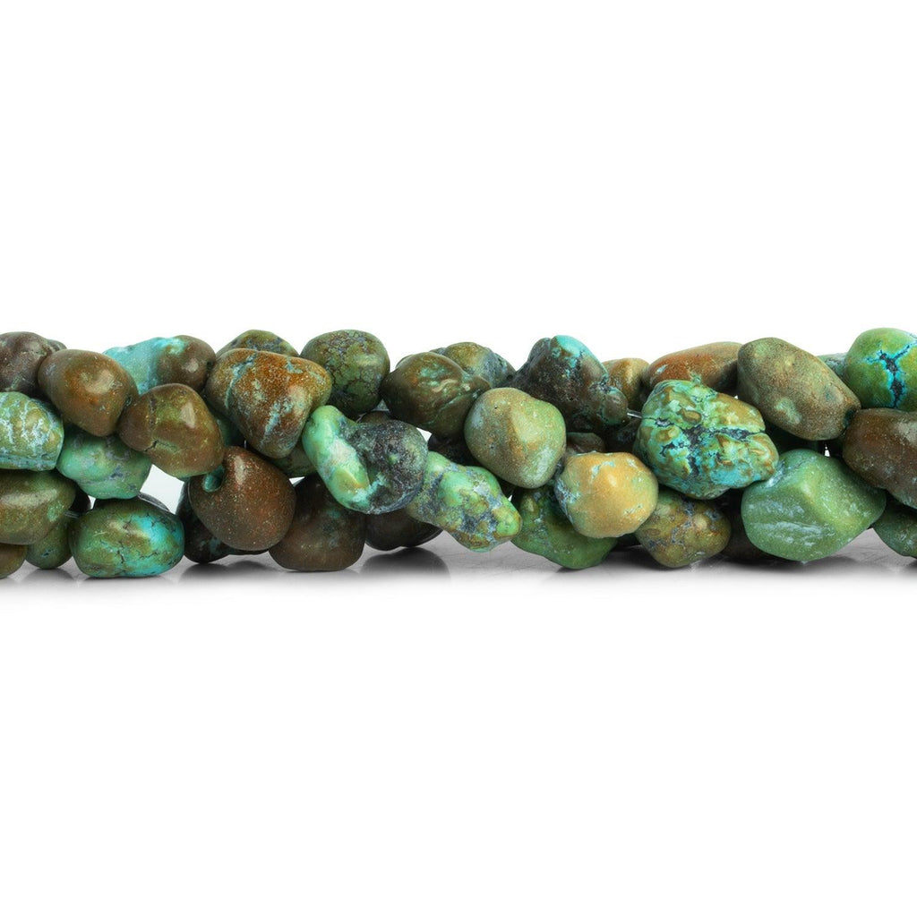13x11mm Turquoise Nuggets 15 inch 30 beads - The Bead Traders