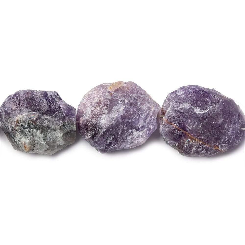 13x12-18x16mm Amethyst Beads Hammer Faceted Oval 8 inch 12 pcs - The Bead Traders