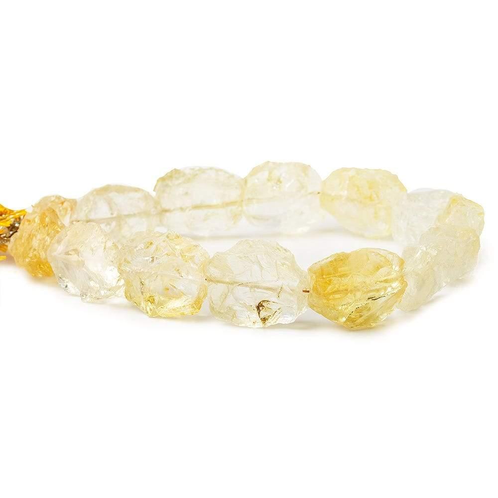 13x9-18x13mm Citrine Beads Hammer Faceted Oval 8 inch 13 pcs - The Bead Traders