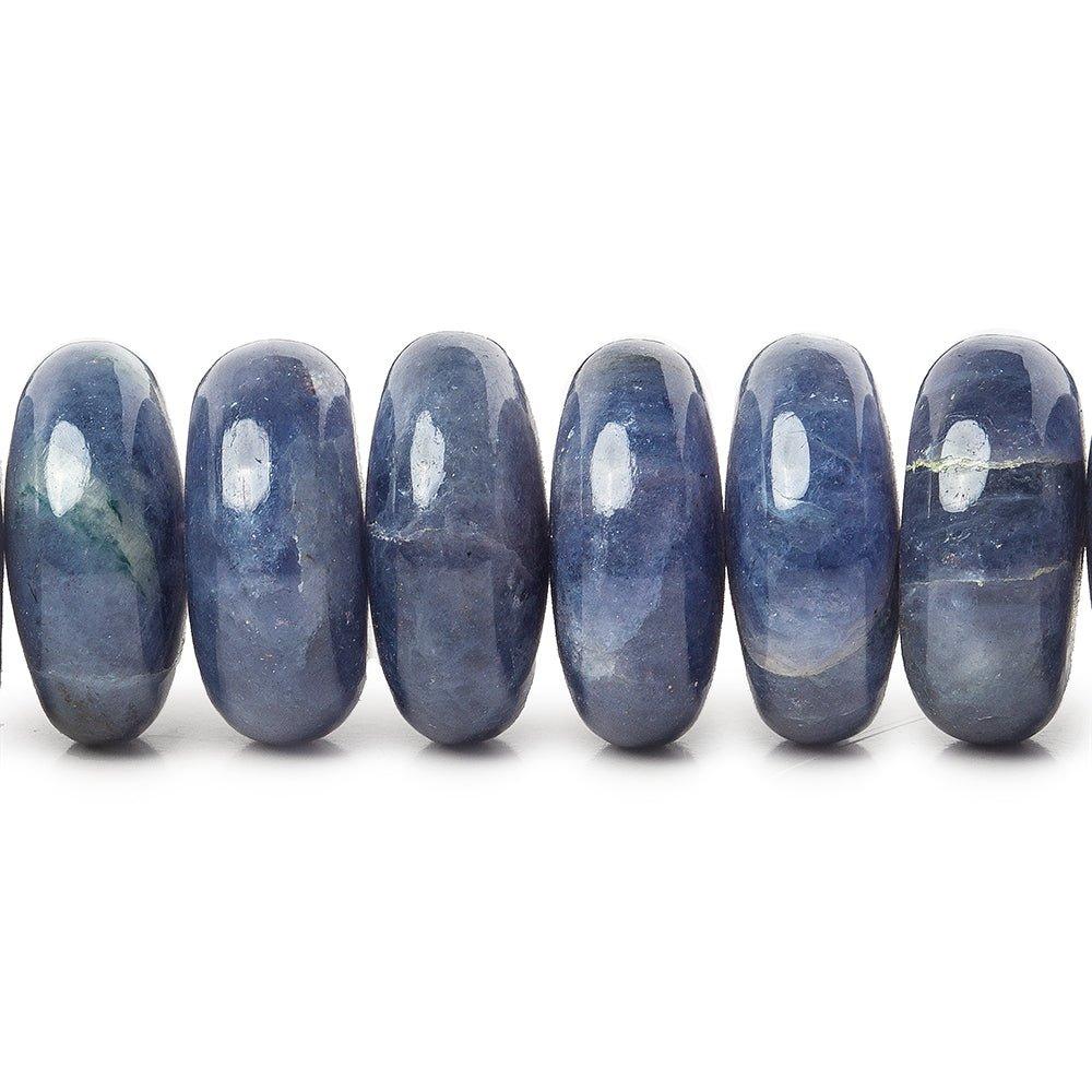 14-17mm Tanzanite plain rondelle beads 17.5 inches 60 pieces - The Bead Traders