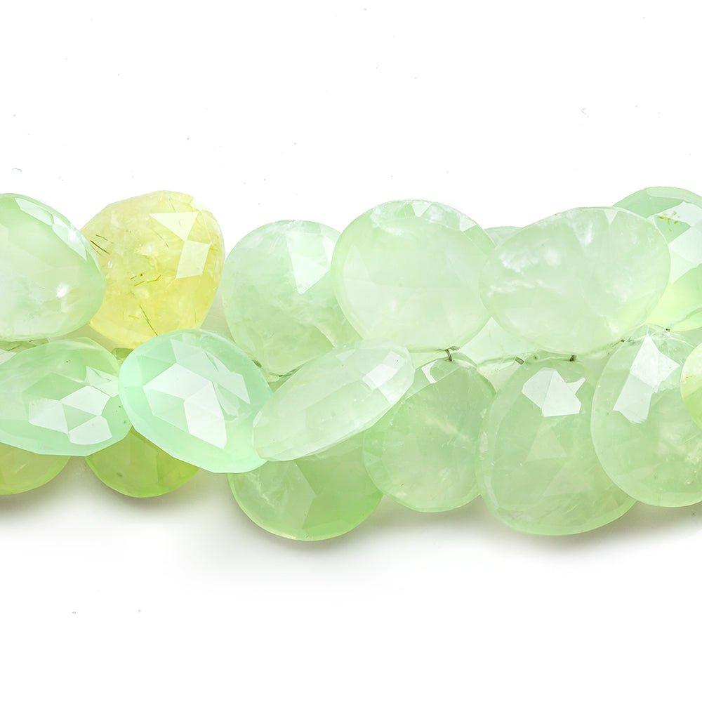 14mm-20mm Prehnite Faceted Heart Beads 8 inch 37 pieces - The Bead Traders
