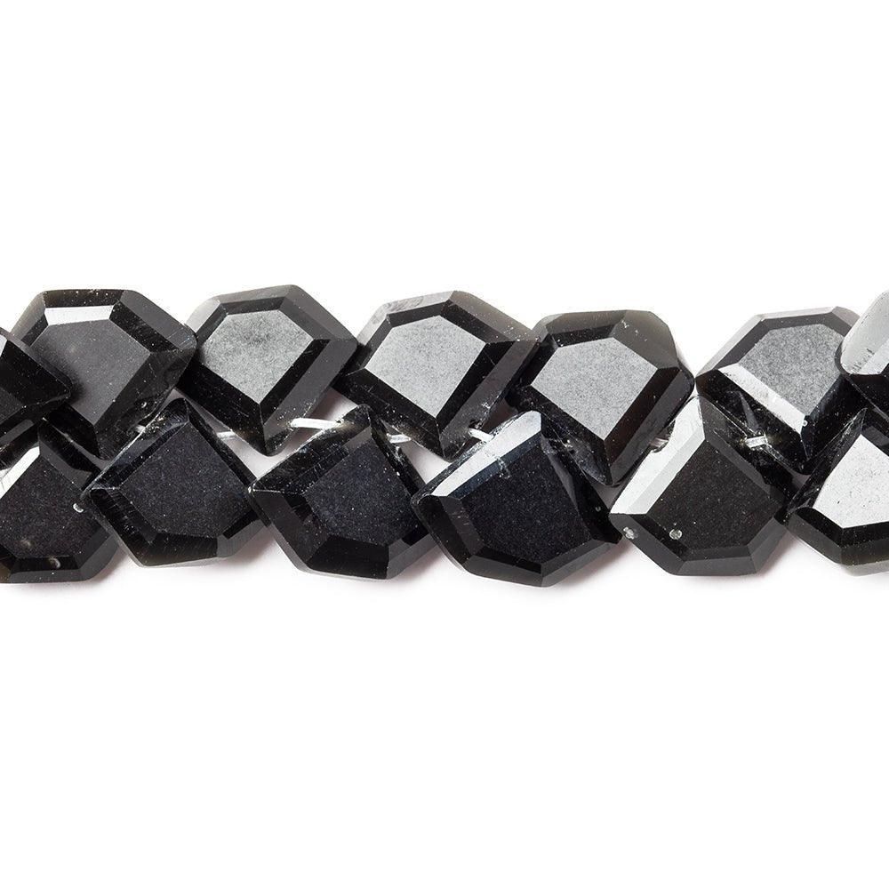 14mm Rainbow Obsidian Top Drilled Faceted Pentagon Beads, 7.5 inch - The Bead Traders