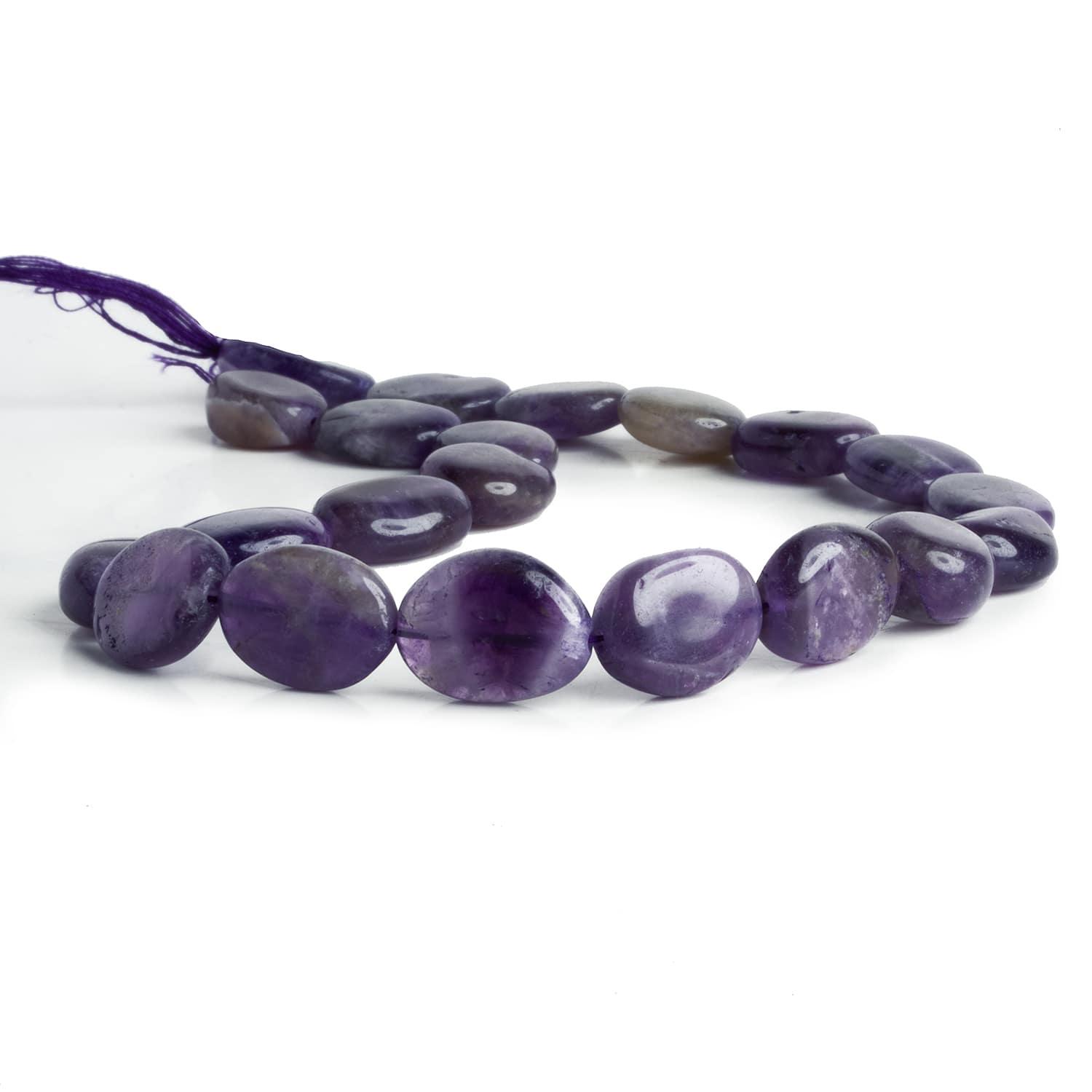 14x10mm Amethyst Plain Ovals 12 inch 20 beads - The Bead Traders