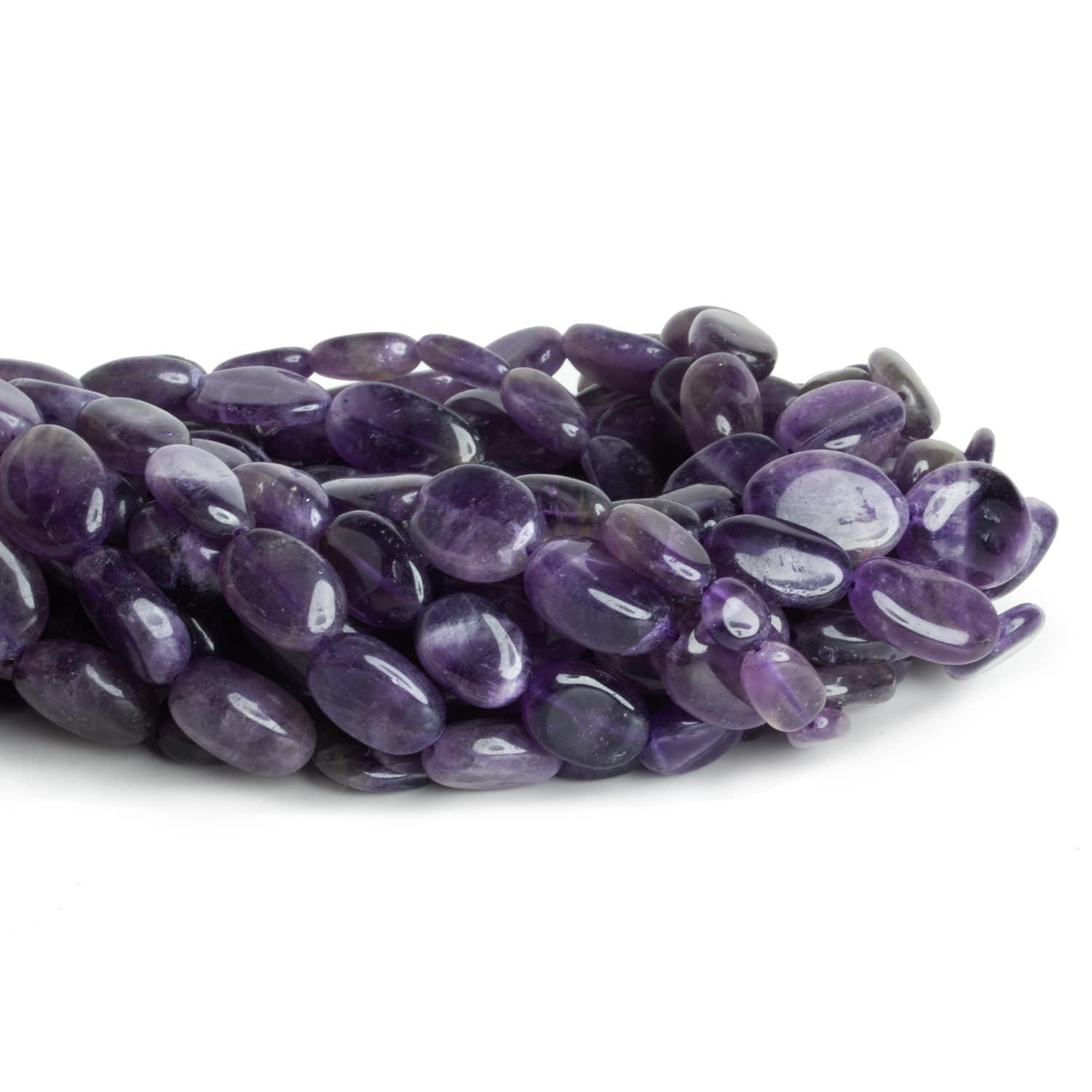 14x10mm Amethyst Plain Ovals 12 inch 20 beads - The Bead Traders