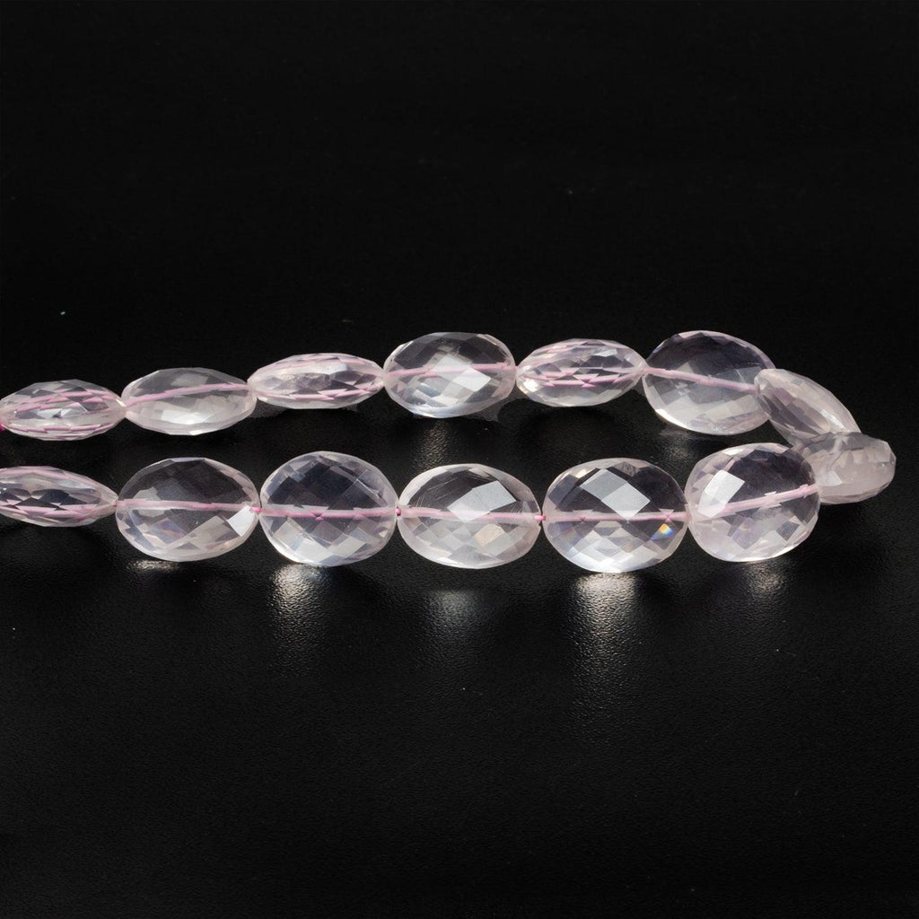 14x10mm Rose Quartz Faceted Ovals 8 inch 14 beads - The Bead Traders