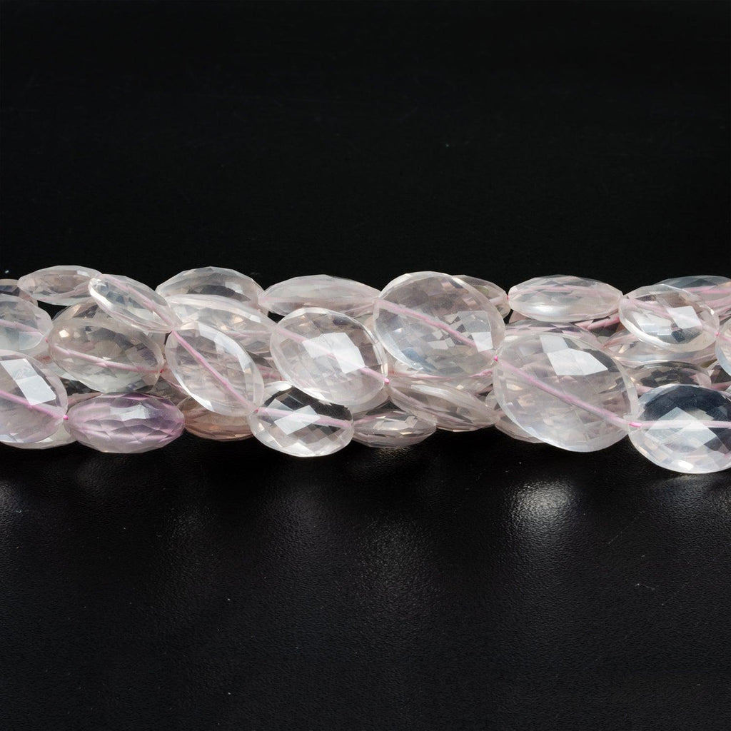 14x10mm Rose Quartz Faceted Ovals 8 inch 14 beads - The Bead Traders