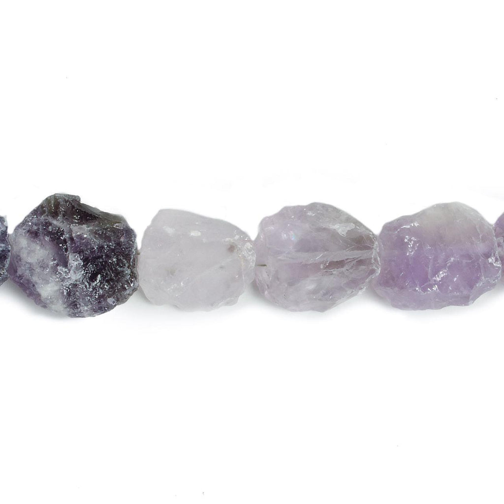 14x11-16x13mm Amethyst Hammer Faceted Oval Beads 8 inch 13 pieces - The Bead Traders