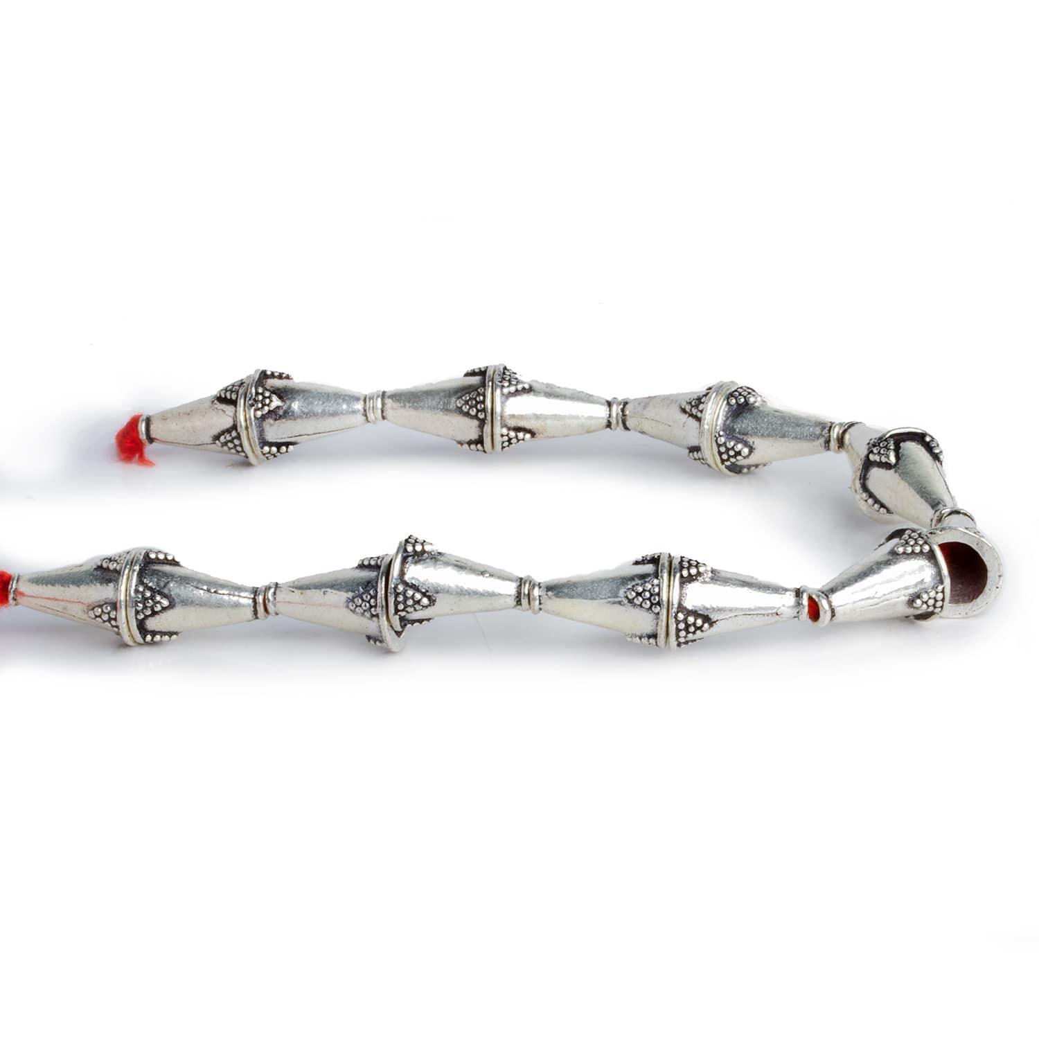 14x9mm Antiqued Silver Plated Copper Bali Bead Caps 8 inch 16 beads - The Bead Traders