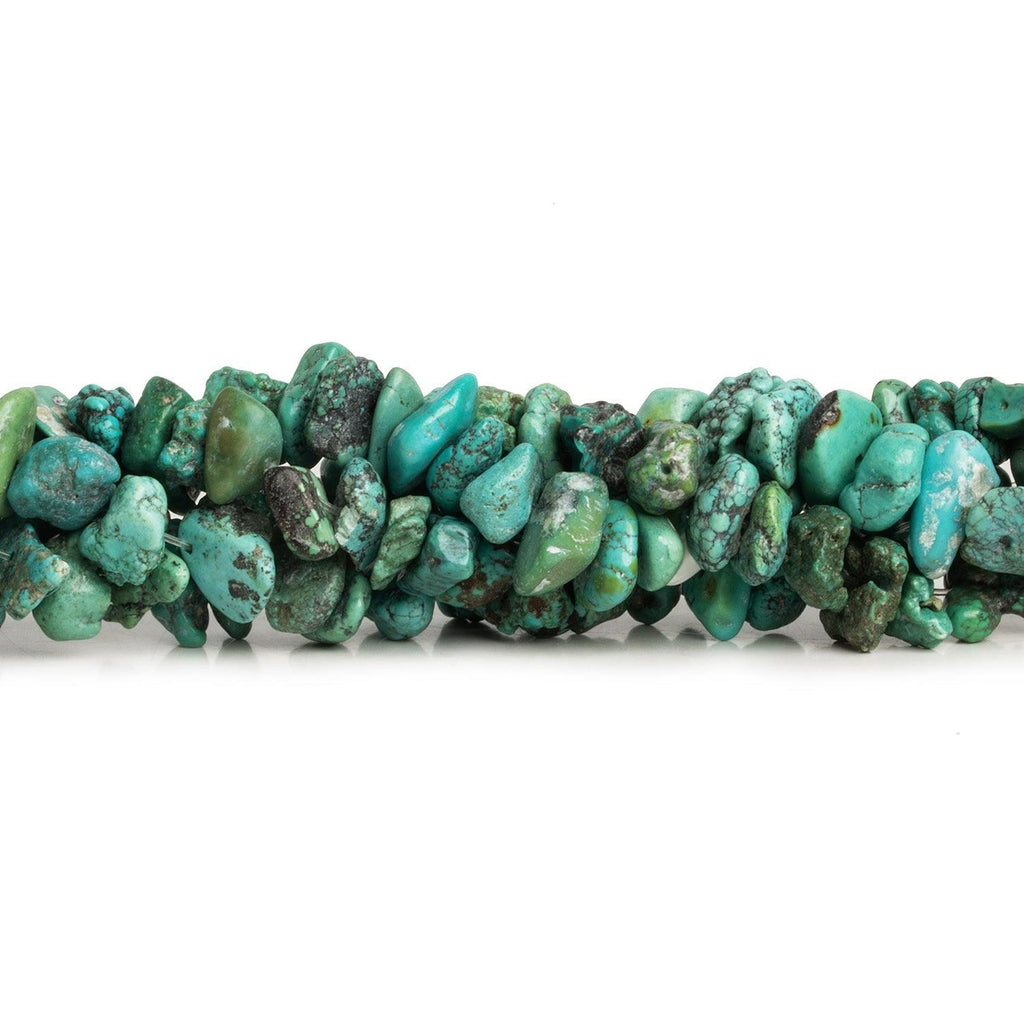 14x9mm Turquoise Chip Nuggets 16 inch 70 beads - The Bead Traders