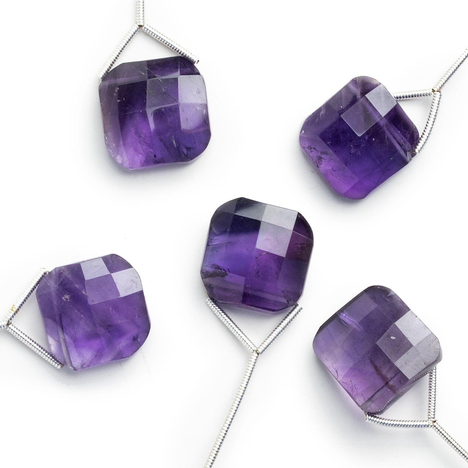 15mm Amethyst Pillow Focal Bead 1 Piece - The Bead Traders