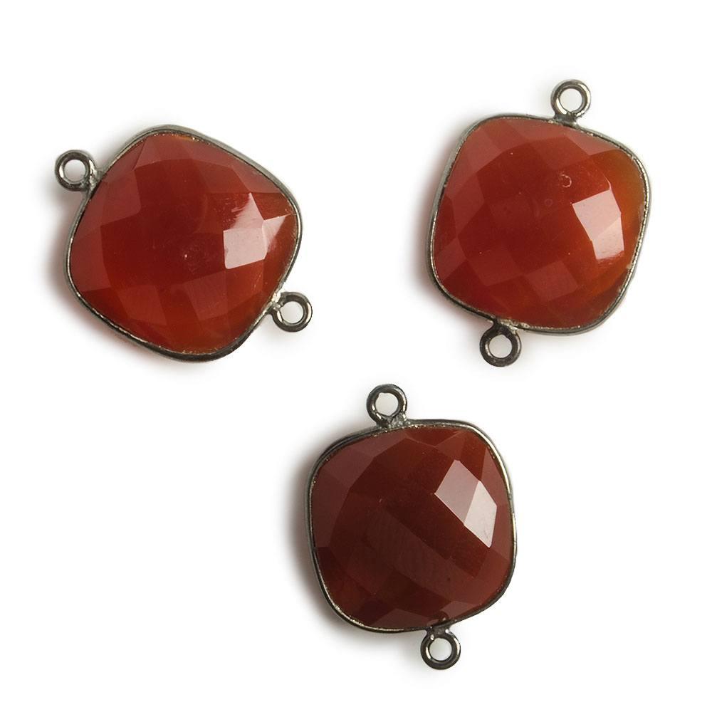 15mm Black Gold plated Silver Bezel Butterscotch Yellow Chalcedony faceted heart Pendant 1 piece - The Bead Traders