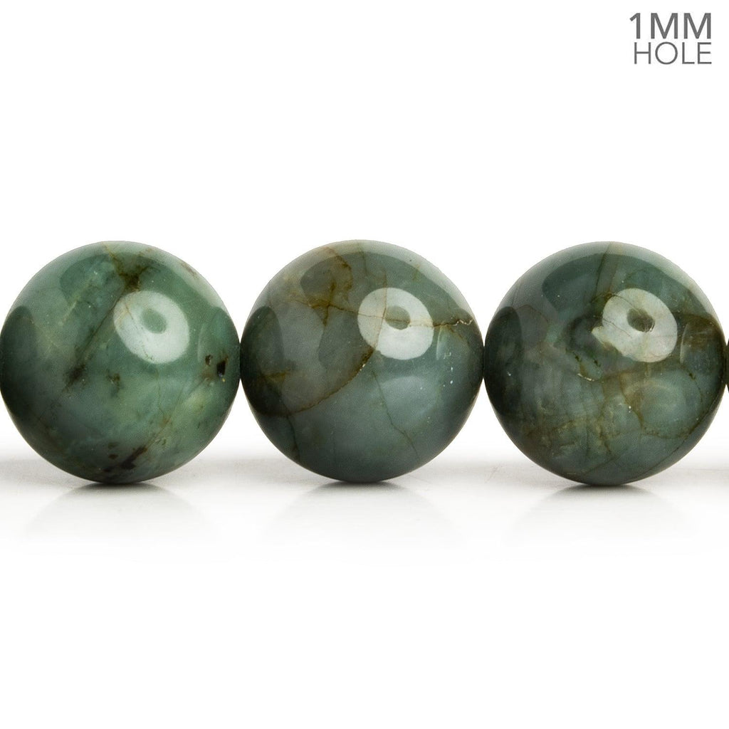 15mm Emerald Plain Rounds 16 inch 27 beads - The Bead Traders