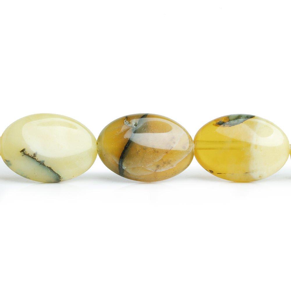 15mm Honey Opal Beads Plain Oval Beads, 14 inch - The Bead Traders