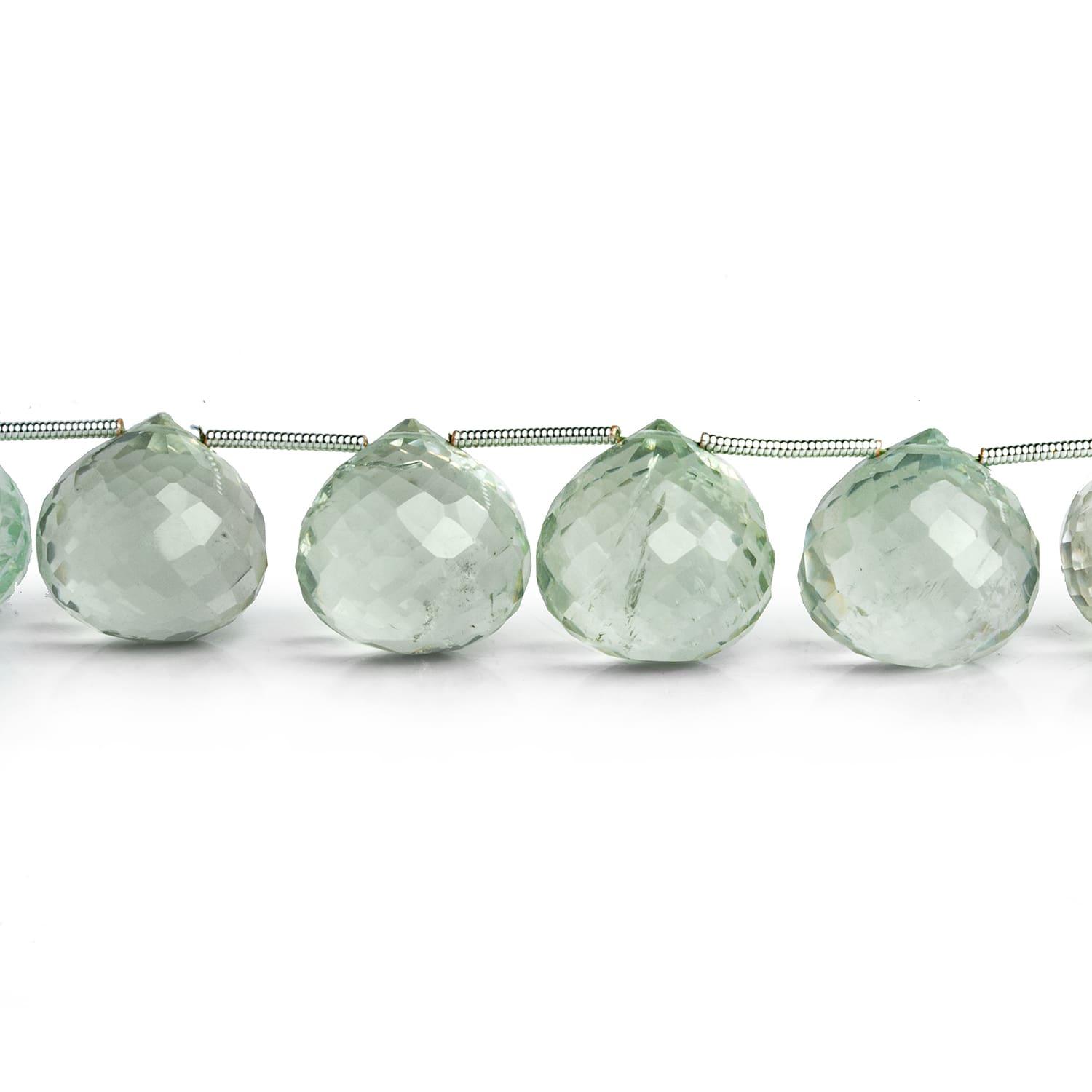 15mm Prasiolite Candy Kisses 7 inch 11 beads - The Bead Traders