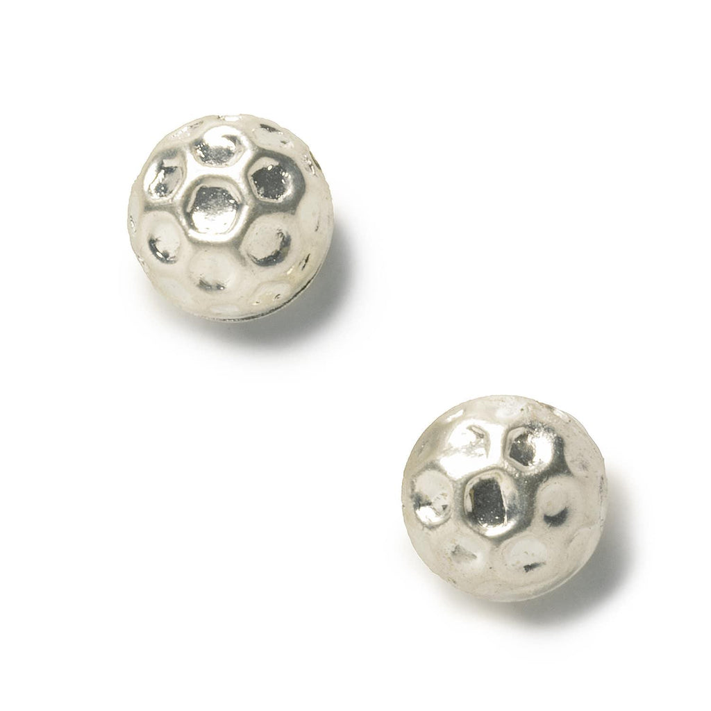 15mm Silver Plated Copper Round Beads 2 Pieces - The Bead Traders