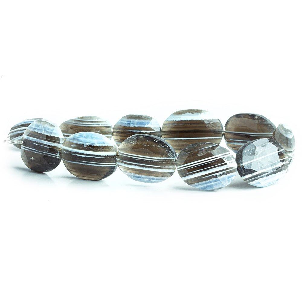 15x10-18x13mm Owyhee Denim Blue Opal faceted ovals 6 inch 9 beads - The Bead Traders