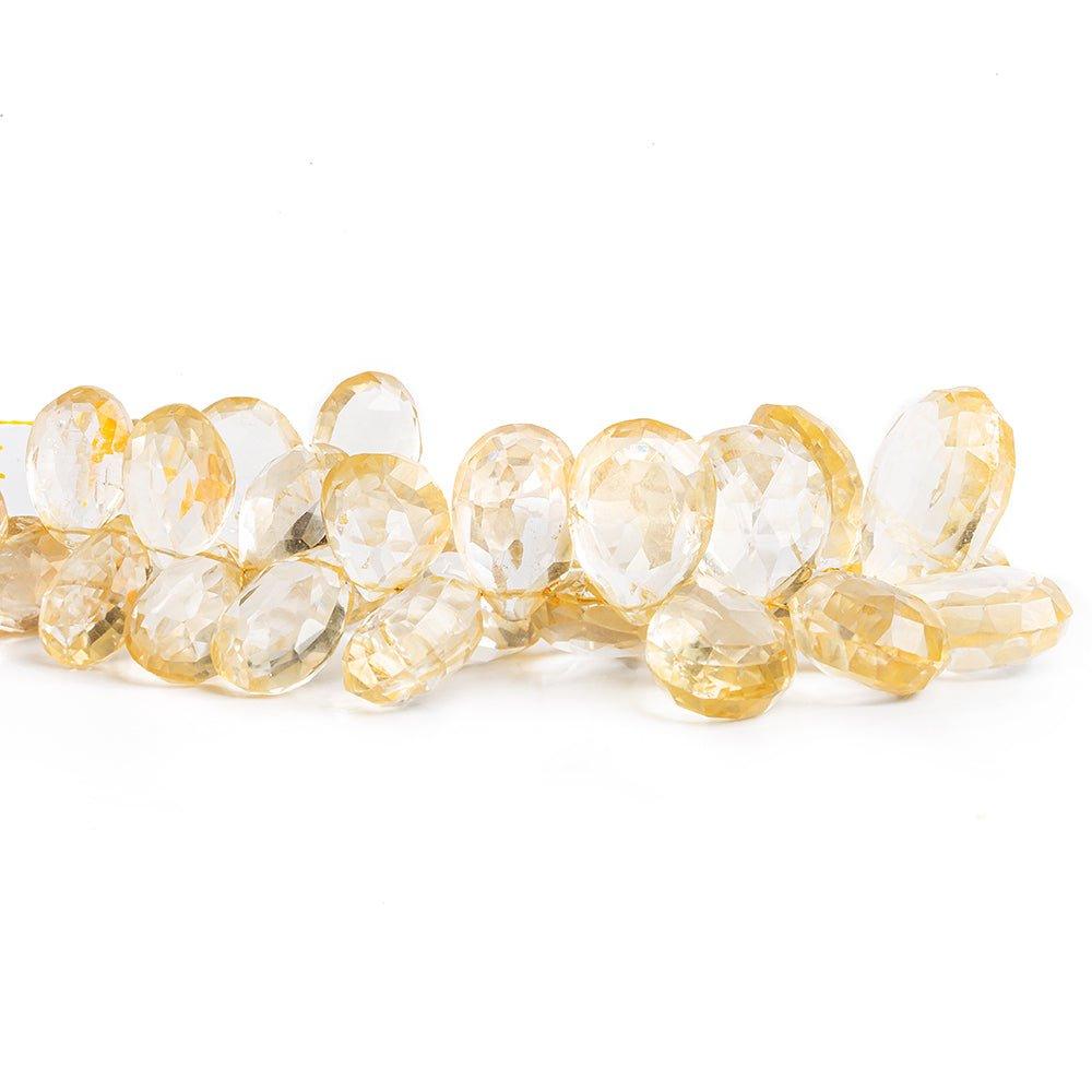 15x11mm-23x17mm Citrine Faceted Pear Beads 8 inch 39 pieces - The Bead Traders