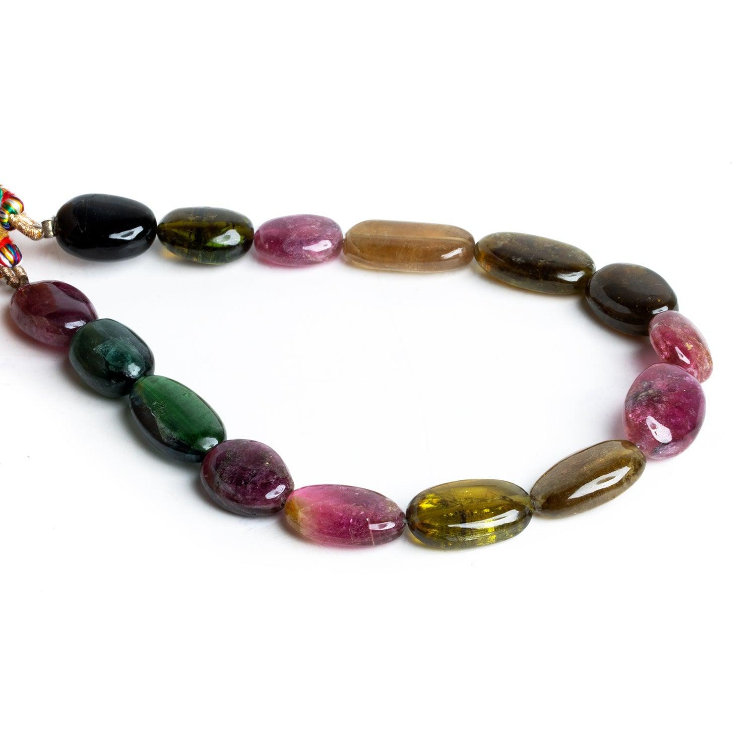 15x11mm Multicolor Tourmaline Ovals 9 inch 15 beads - The Bead Traders