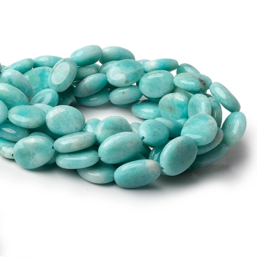 15x13-19x14mm Amazonite plain nugget beads 16 inch 21 beads A - The Bead Traders