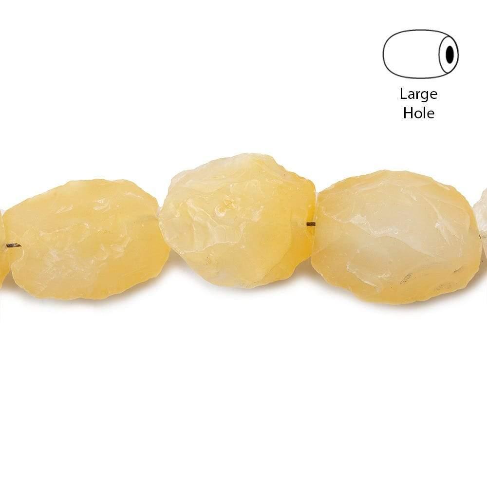 15x14-22x17mm Honey Agate Beads Hammer Faceted Oval, 2.0mm Drill Hole 8 inch - The Bead Traders