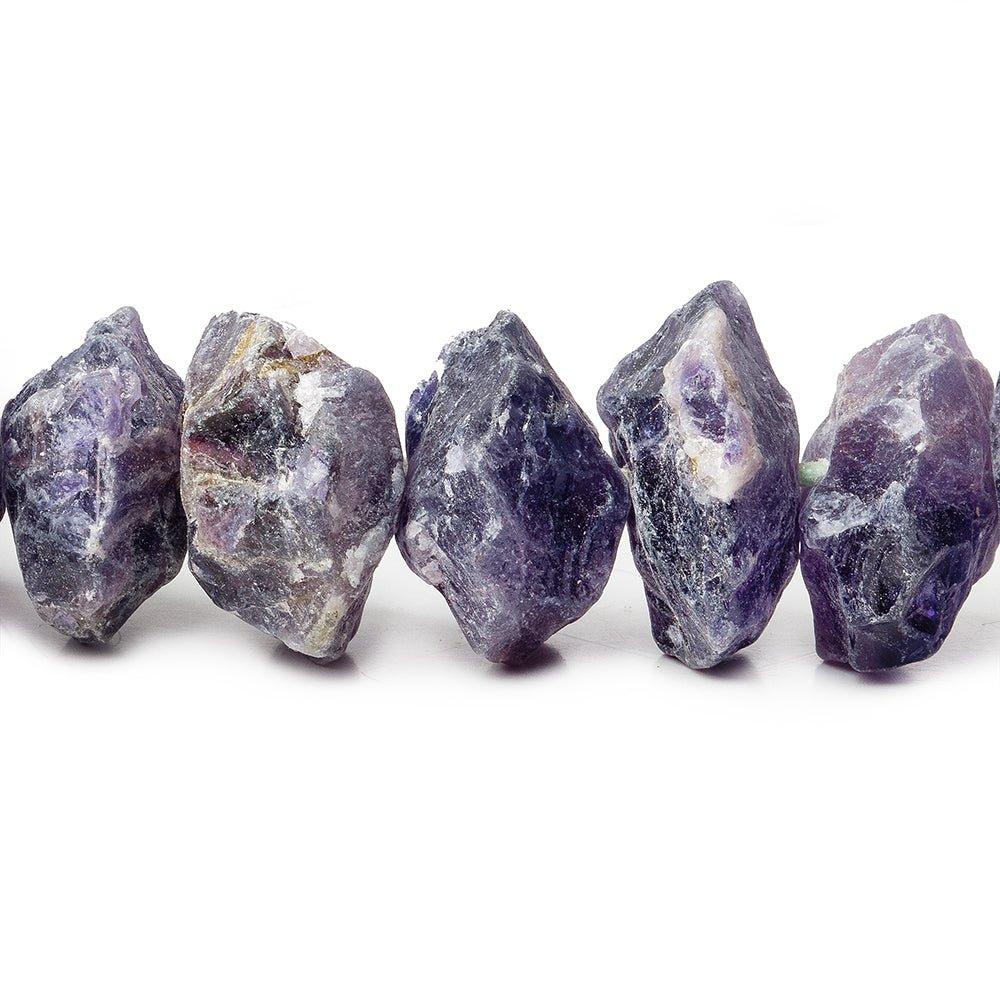 15x5-20x10mm Amethyst Hammer Faceted Disc Beads 15 inch 41 pieces - The Bead Traders
