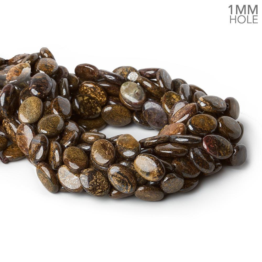 16x10mm Bronzite plain oval beads 15.5 inch 27 pieces - The Bead Traders