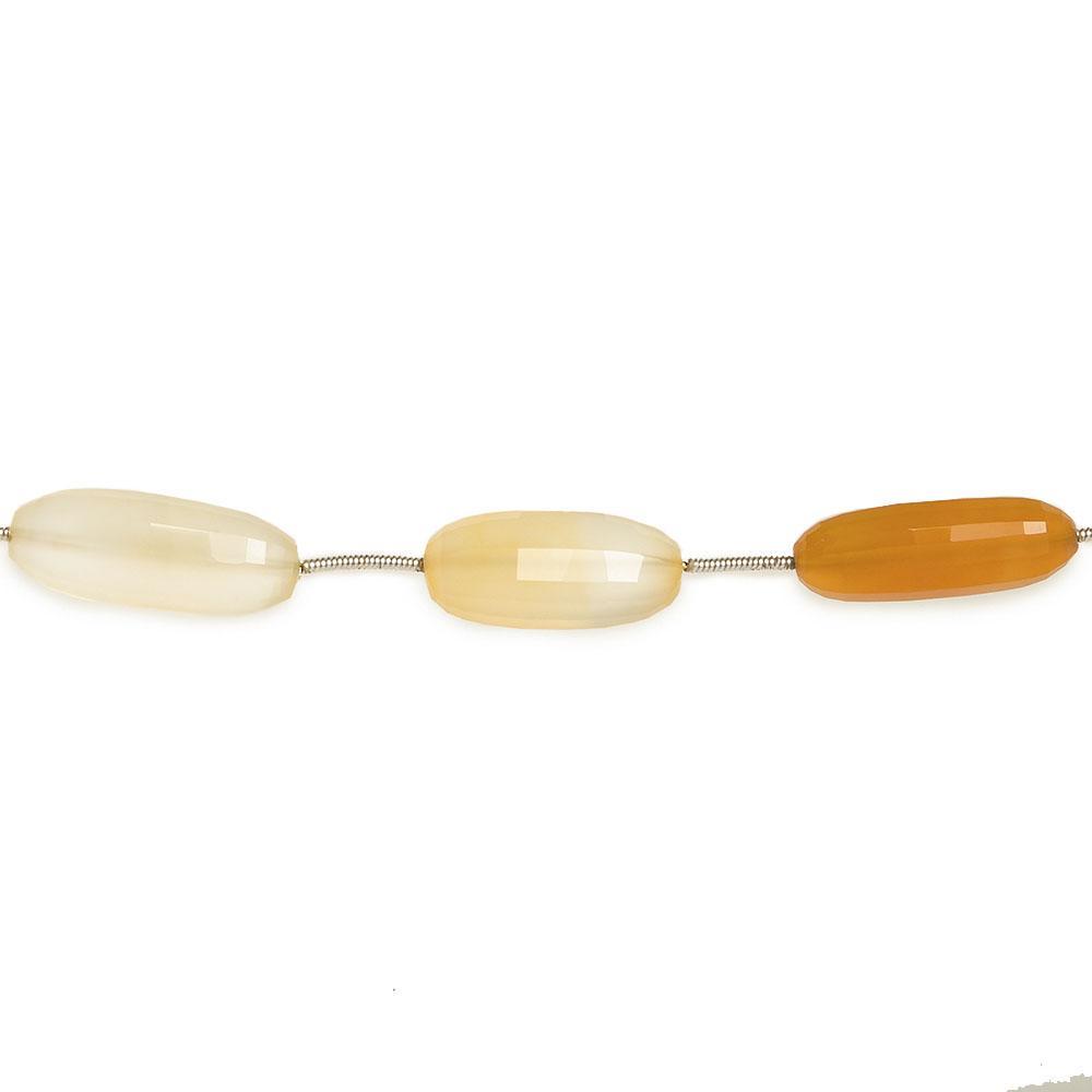 16x7-24x9mm Golden Chalcedony fully body faceted oval Beads 10 inch 9 pieces - The Bead Traders
