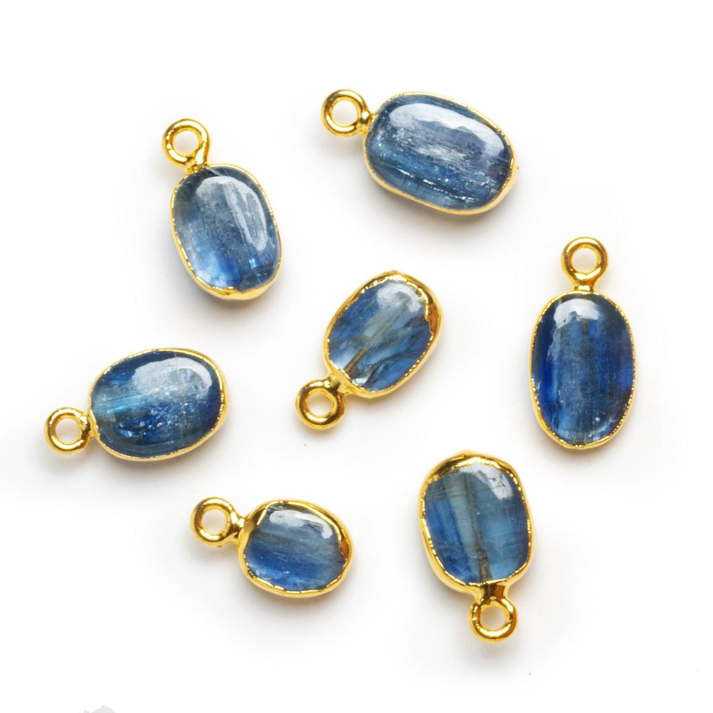 16x8mm Gold Leafed Kyanite Oval Pendant 1 Piece - The Bead Traders