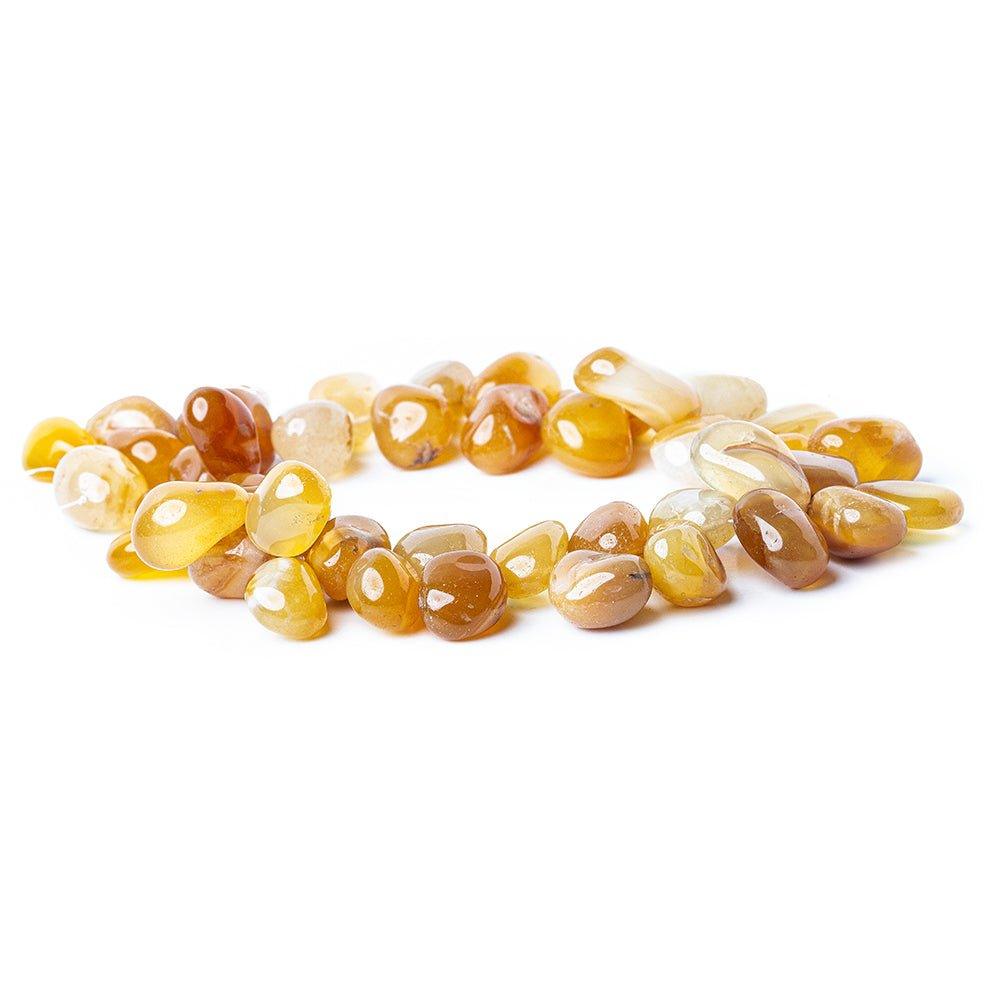 17-20mm Golden Agate Plain Jellybean Nugget Beads 13 inch 45 pieces - The Bead Traders