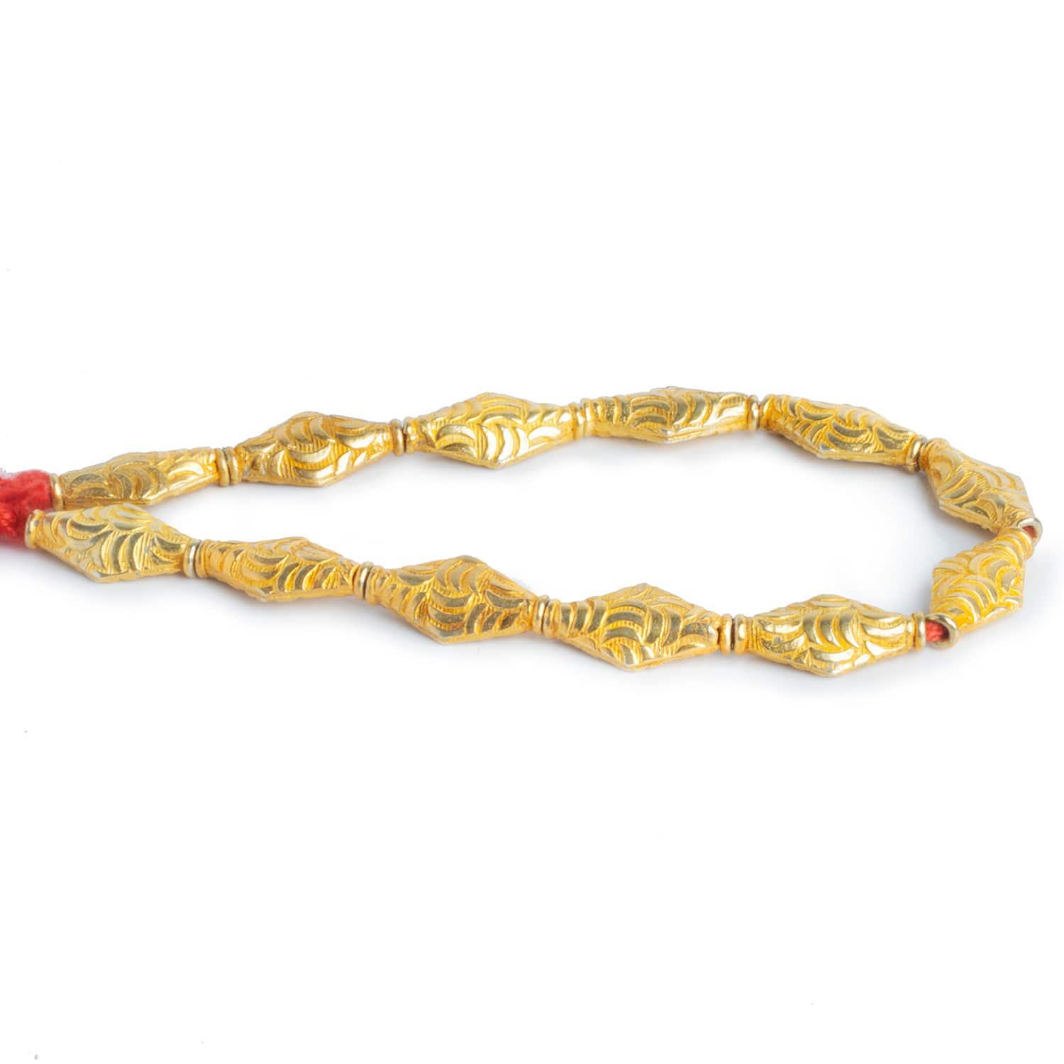 17x9mm Gold Plated Copper Marquise 8 inch 12 beads - The Bead Traders