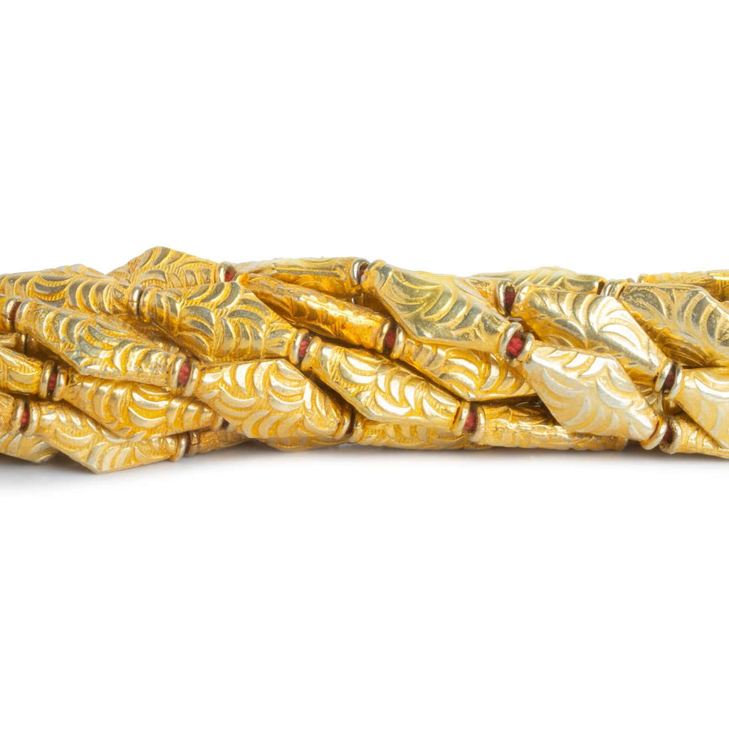 17x9mm Gold Plated Copper Marquise 8 inch 12 beads - The Bead Traders