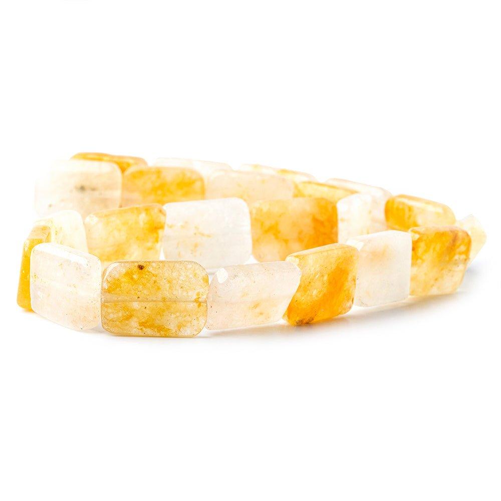 18mm Yellow Jade Plain Rectangle Beads, 14 inch - The Bead Traders