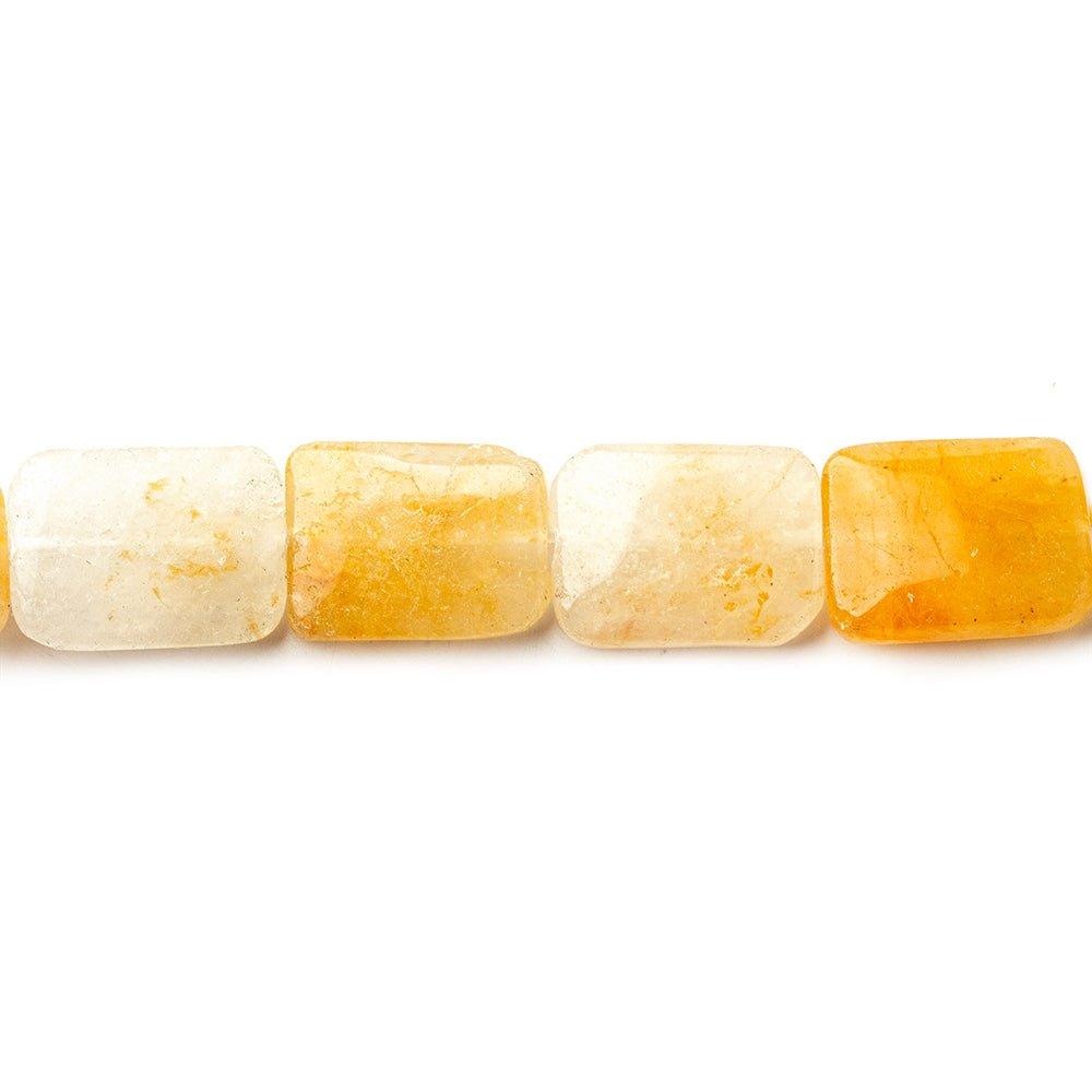 18mm Yellow Jade Plain Rectangle Beads, 14 inch - The Bead Traders