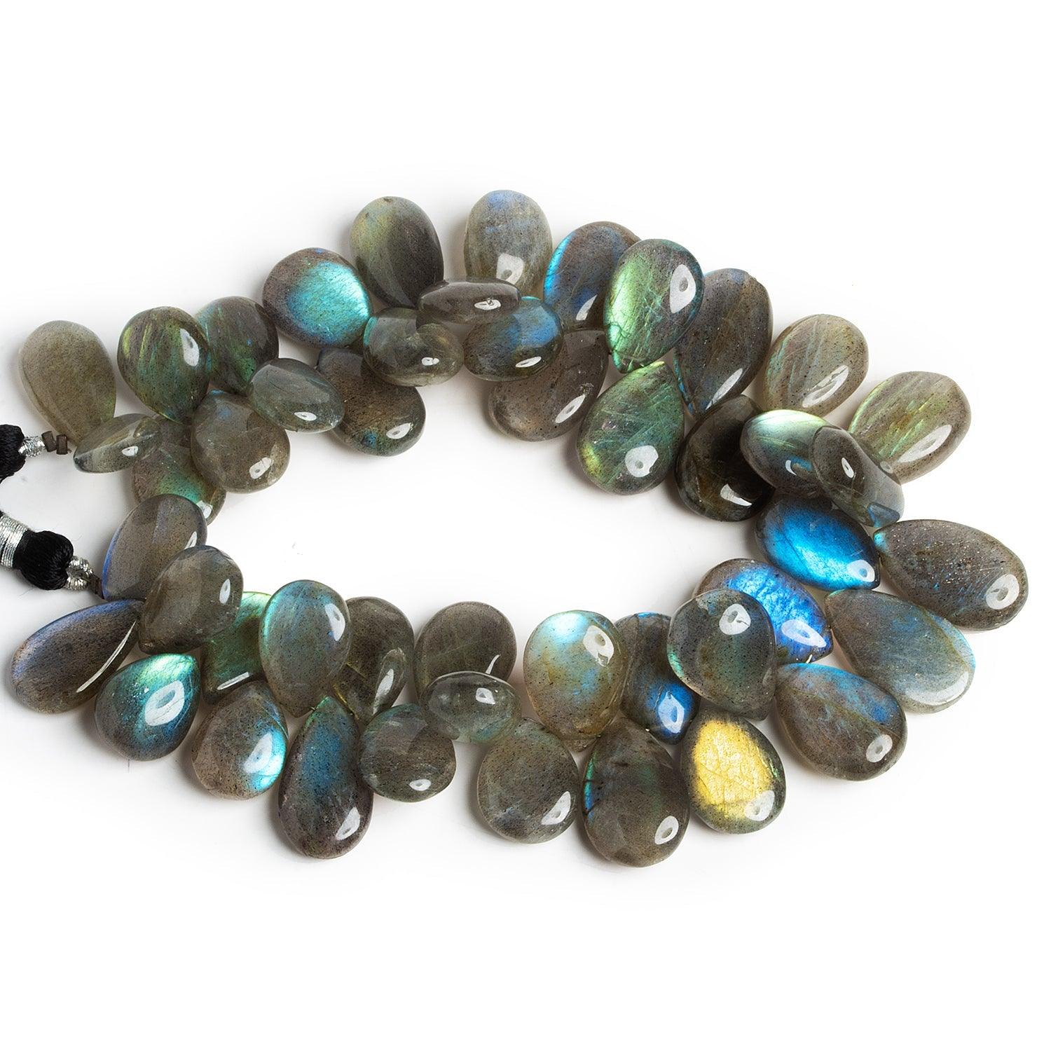 18x12mm Labradorite Plain Pears 9 inch 45 beads - The Bead Traders