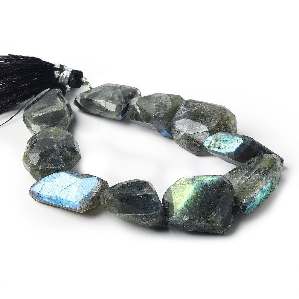 18x13-20x19mm Labradorite Faceted Nugget Beads 8 inch 9 beads - The Bead Traders