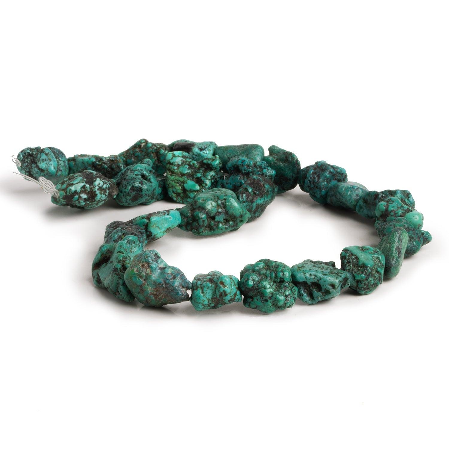 19x14mm Turquoise Nuggets 15 inch 25 beads - The Bead Traders