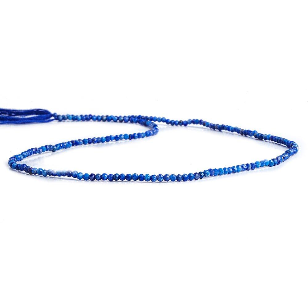 2-2.5mm Light Lapis Lazuli MicroFaceted rondelles 13 inch 155 beads - The Bead Traders