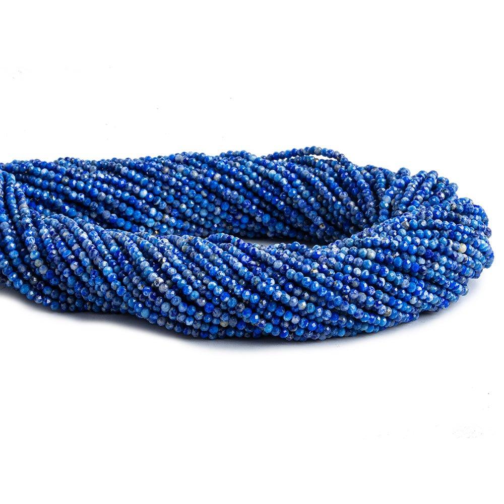 2-2.5mm Light Lapis Lazuli MicroFaceted rondelles 13 inch 155 beads - The Bead Traders