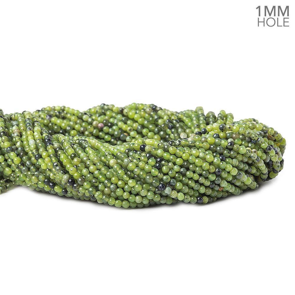 2-2.5mm Serpentine plain round beads 16 inch 165 pieces - The Bead Traders