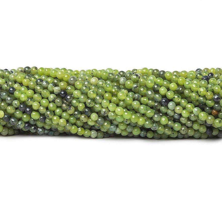 2-2.5mm Serpentine plain round beads 16 inch 165 pieces - The Bead Traders