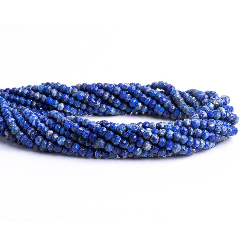 2-3mm Lapis Lazuli native faceted rondelle beads 13 inch 114 pieces - The Bead Traders