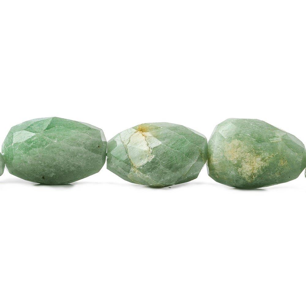 20-26mm Aquamarine Faceted Nugget Beads 15 inch 17 pieces - The Bead Traders