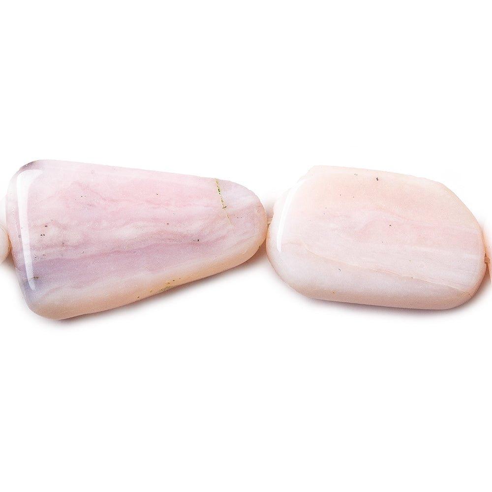 20-27mm Pink Peruvian Opal Plain flat nugget Beads 16 inch 16 pieces - The Bead Traders