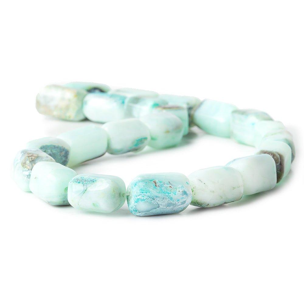 20mm Blue Peruvian Opal Plain Rectangle Beads, 15.5 inch, 22 beads - The Bead Traders